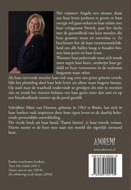 Achterkant van Paarse harten