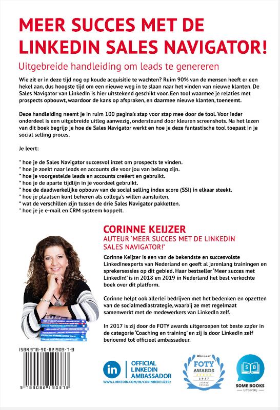 Achterkant van Meer succes met de Linkedin Sales Navigator!