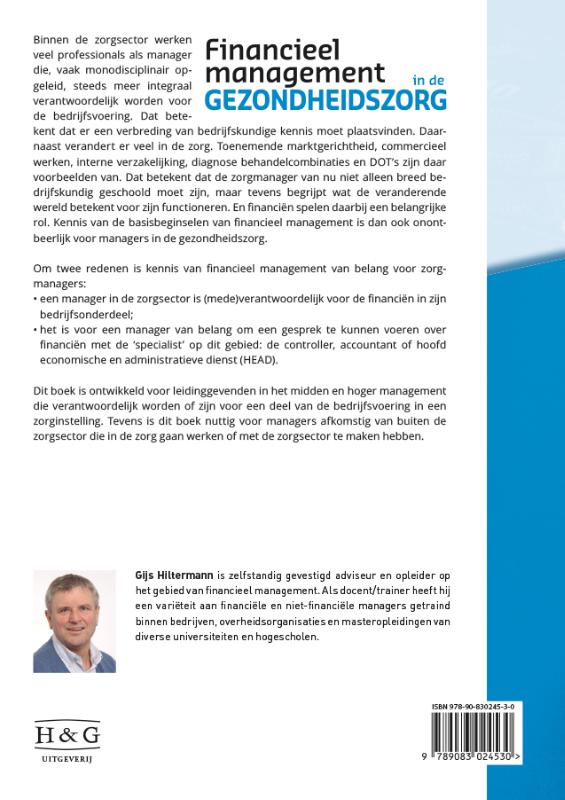 Achterkant van Financieel management in de gezondheidszorg