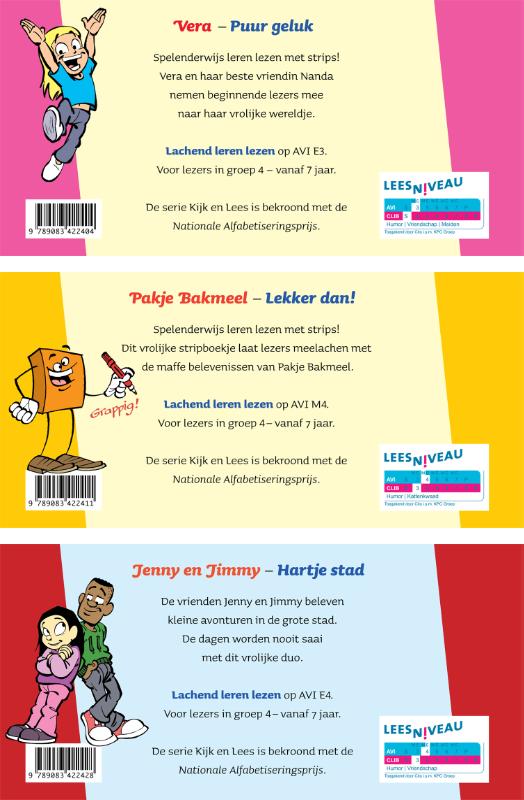 Achterkant van AVI MINI leespakket GROEP 4