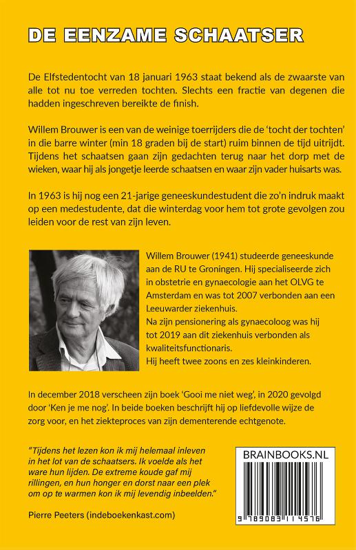 Achterkant van De eenzame schaatser