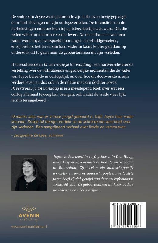 Achterkant van Ik vertrouw je tot vandaag