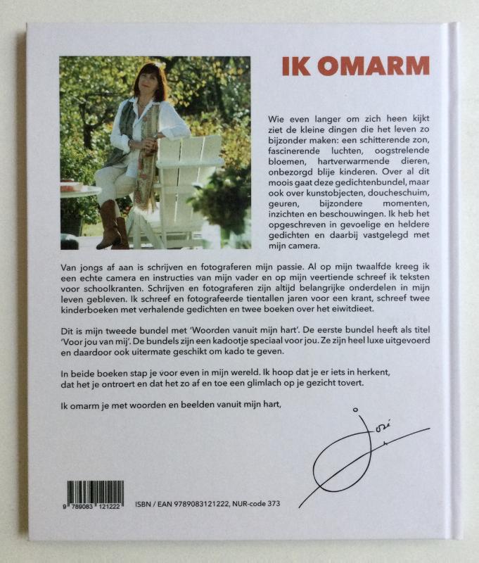 Achterkant van Ik omarm