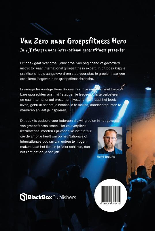 Achterkant van Van Zero naar Groepsfitness Hero