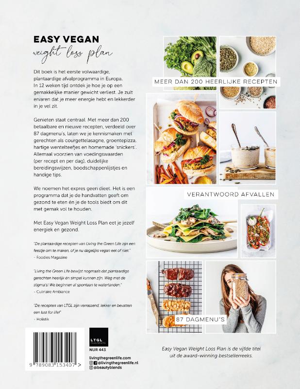 Achterkant van Easy Vegan Weight Loss Plan