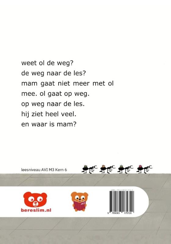 Achterkant van op weg met ol
