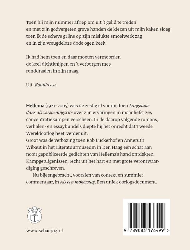 Achterkant van Als een mokerslag