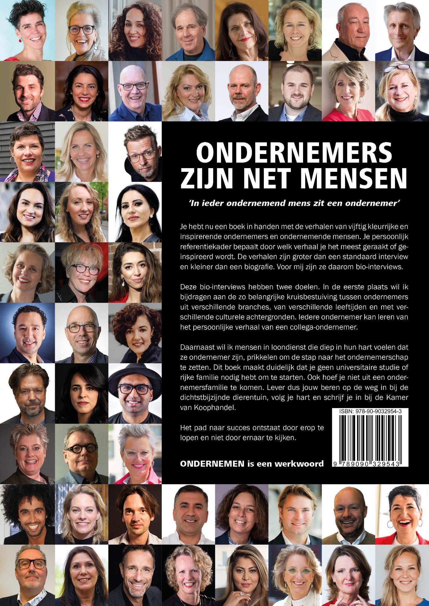 Achterkant van Ondernemers zijn net mensen