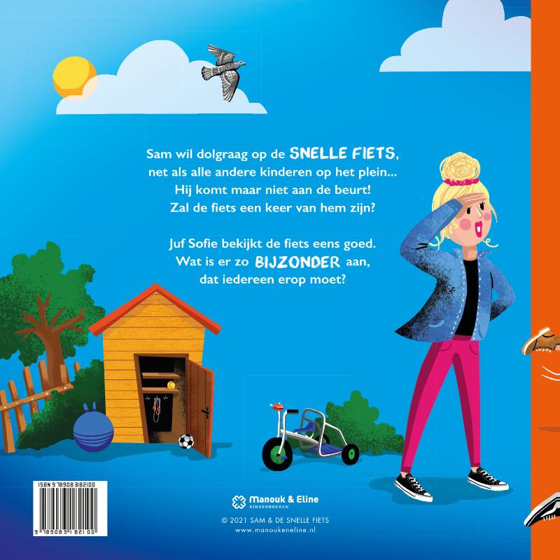 Achterkant van Sam en de Snelle Fiets