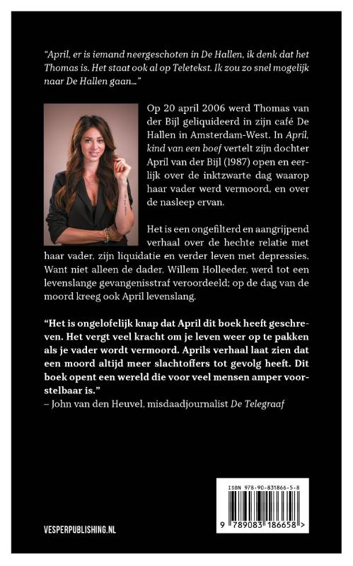 Achterkant van April, kind van een boef