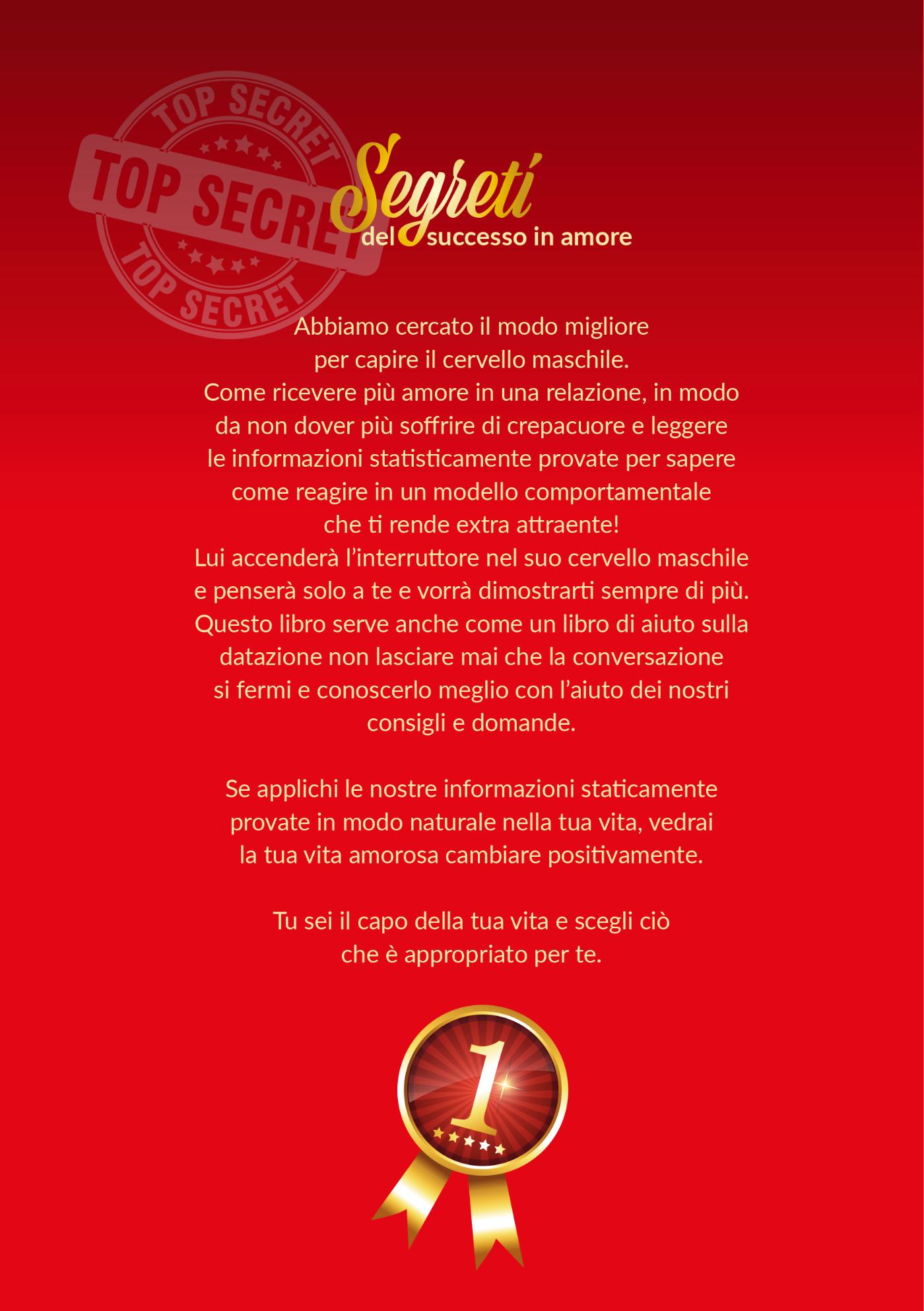 Achterkant van Segreti del successo in amore