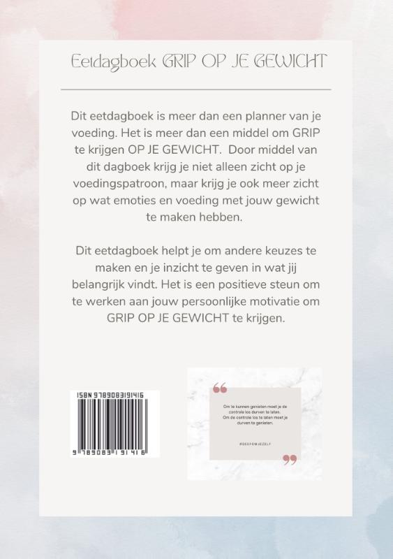 Achterkant van Eetdagboek grip op je gewicht