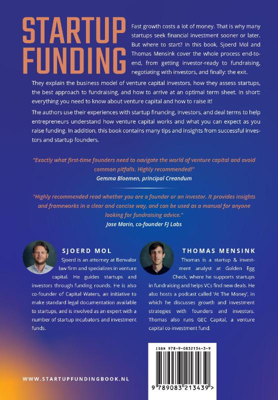 Achterkant van Startup Funding