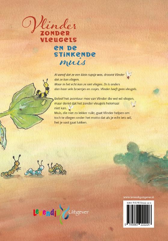 Achterkant van Vlinder zonder vleugels en de stinkende muis