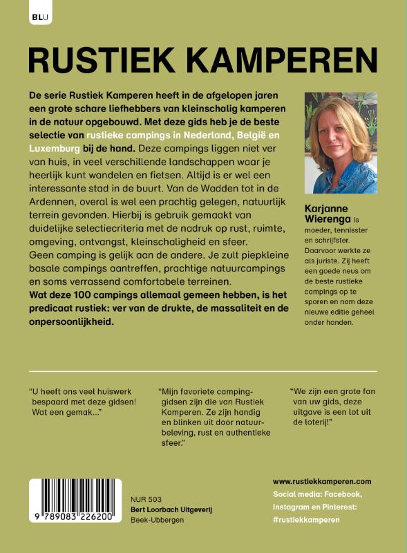 Achterkant van Rustiek Kamperen Nederland België Luxemburg