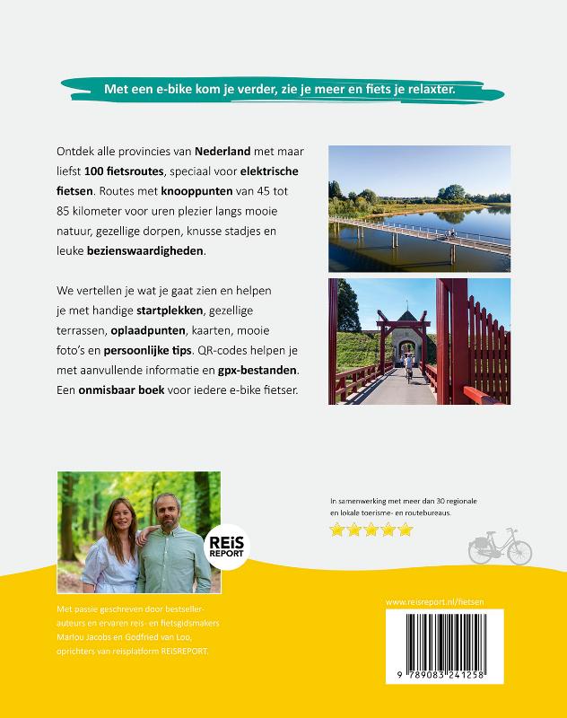 Achterkant van De 100 mooiste e-bike routes van Nederland