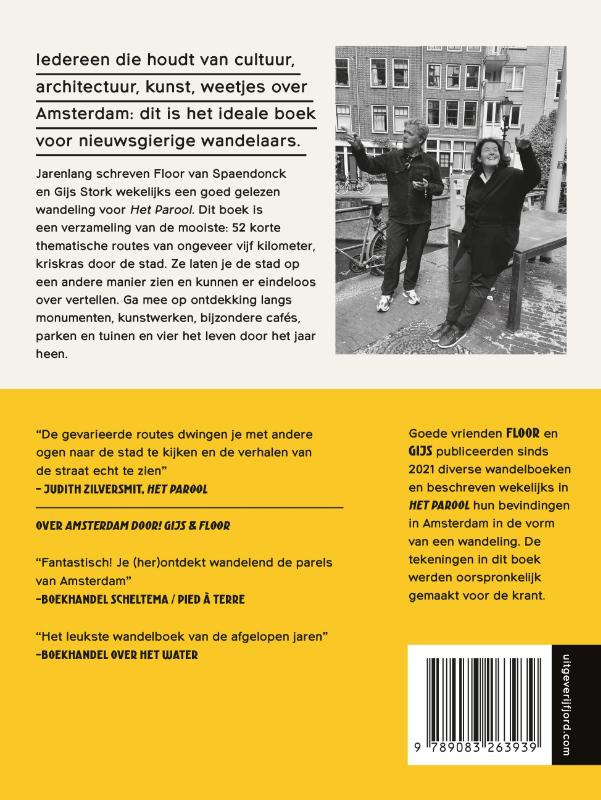 Achterkant van Elke week Amsterdam door! Gijs & Floor