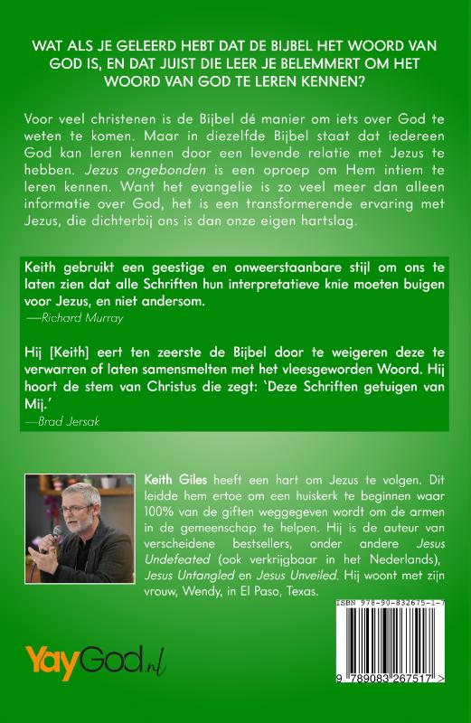 Achterkant van Jezus Ongebonden