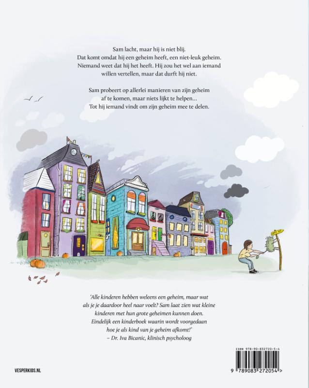 Achterkant van Sam en het niet-leuke geheim