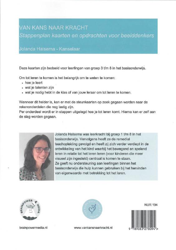 Achterkant van Van Kans naar Kracht