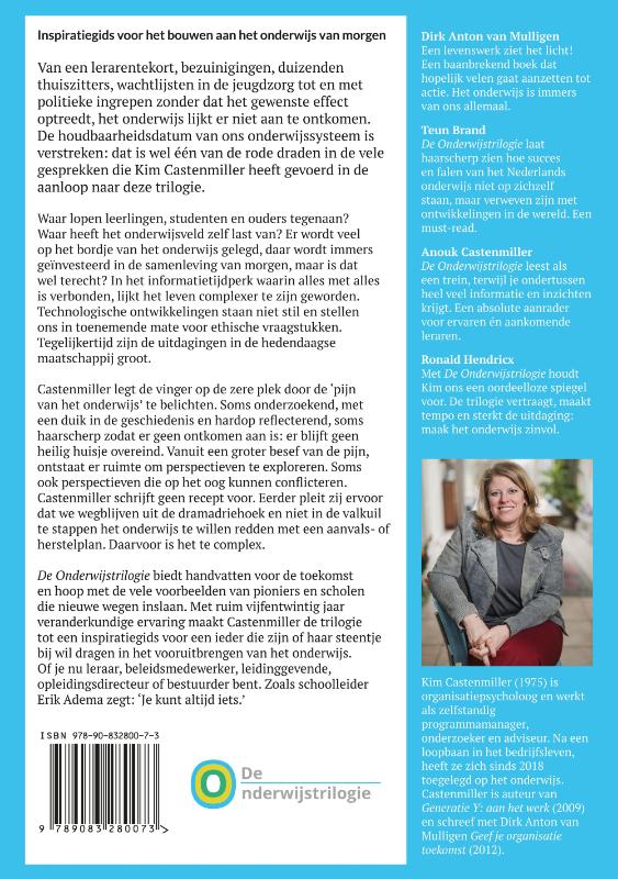 Achterkant van De Onderwijstrilogie