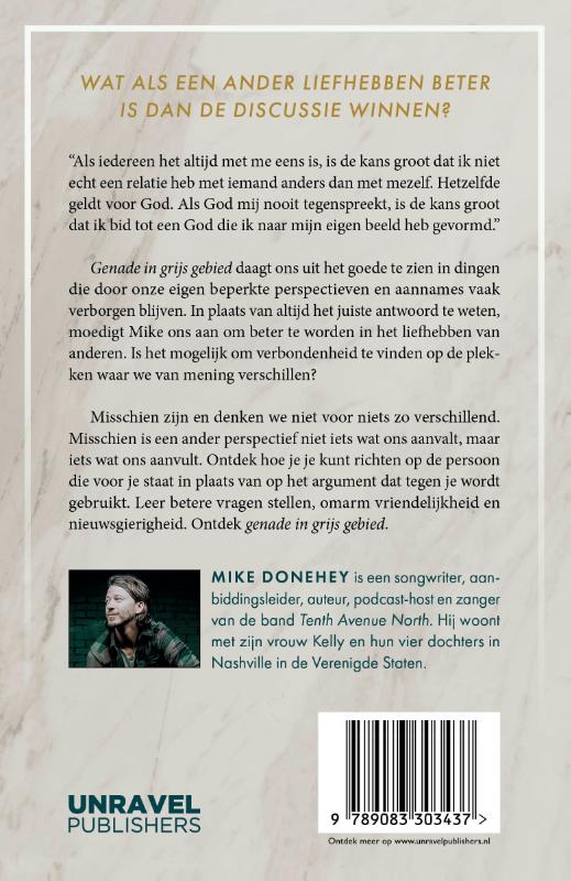 Achterkant van Genade in grijs gebied