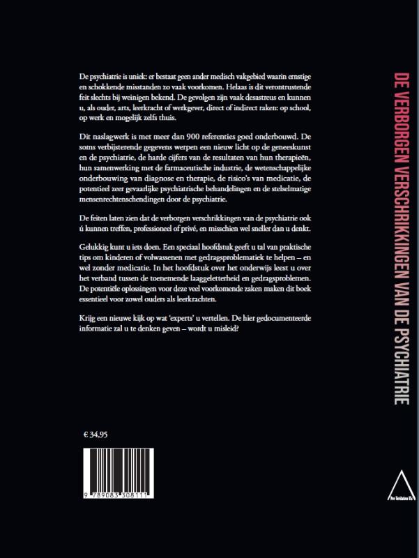 Achterkant van De verborgen verschrikkingen van de psychiatrie