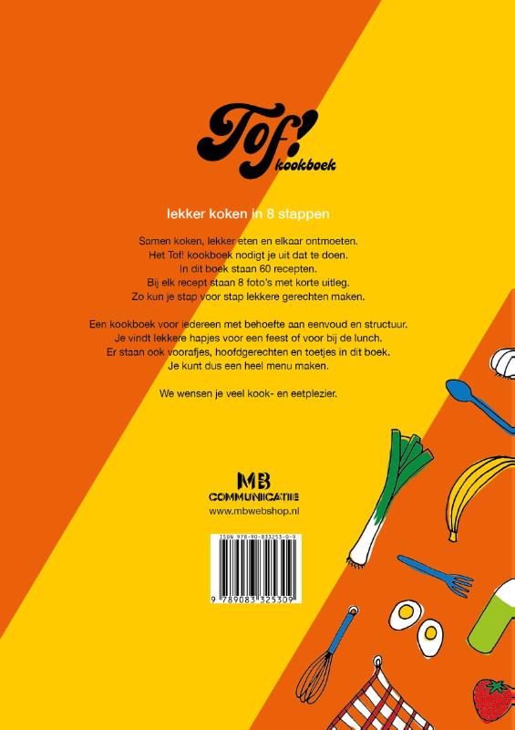 Achterkant van Tof! kookboek