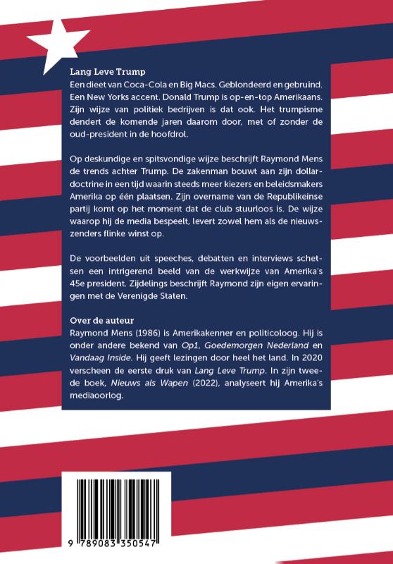 Achterkant van Lang leve Trump