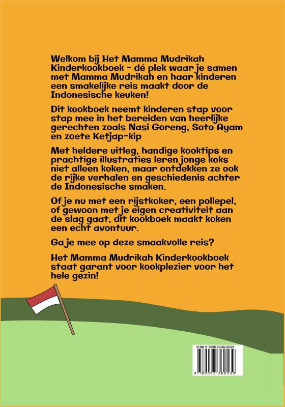 Achterkant van Het Mamma Mudrikah Kinderkookboek