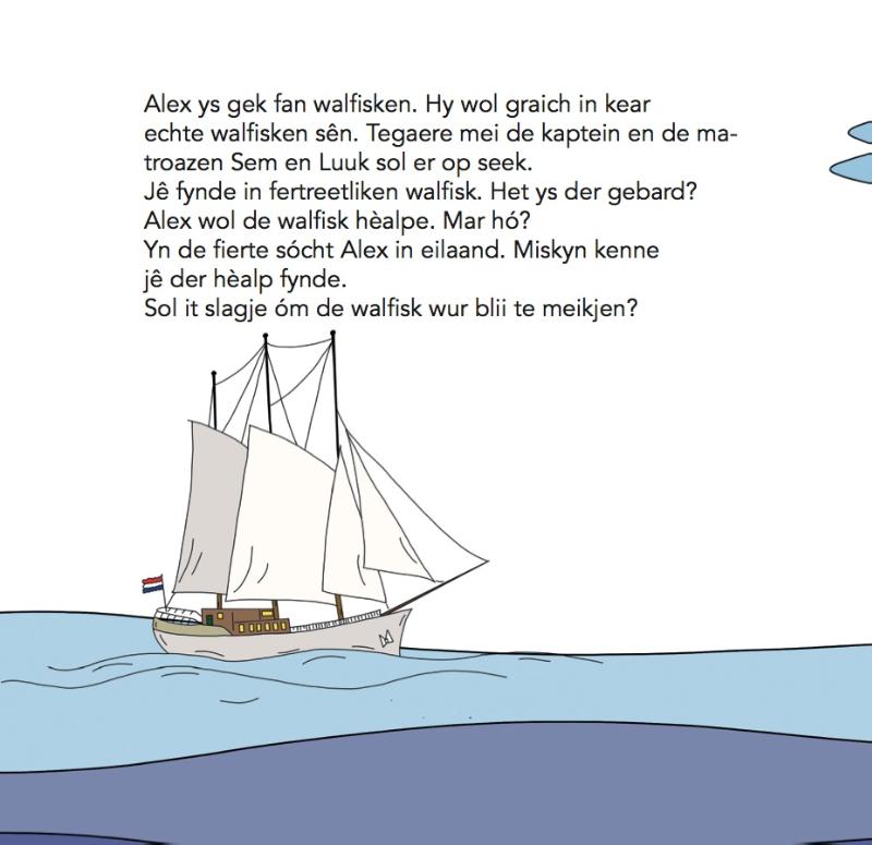 Achterkant van DE WALFISK SÛNDER STERT