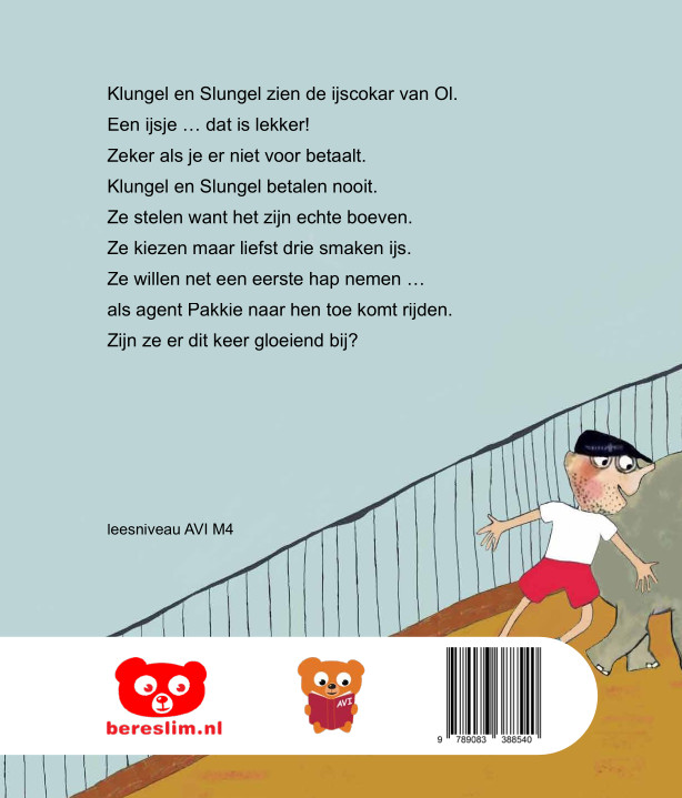Achterkant van Klungel en Slungel