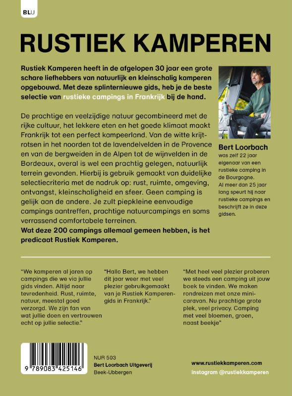 Achterkant van Rustiek Kamperen in Frankrijk