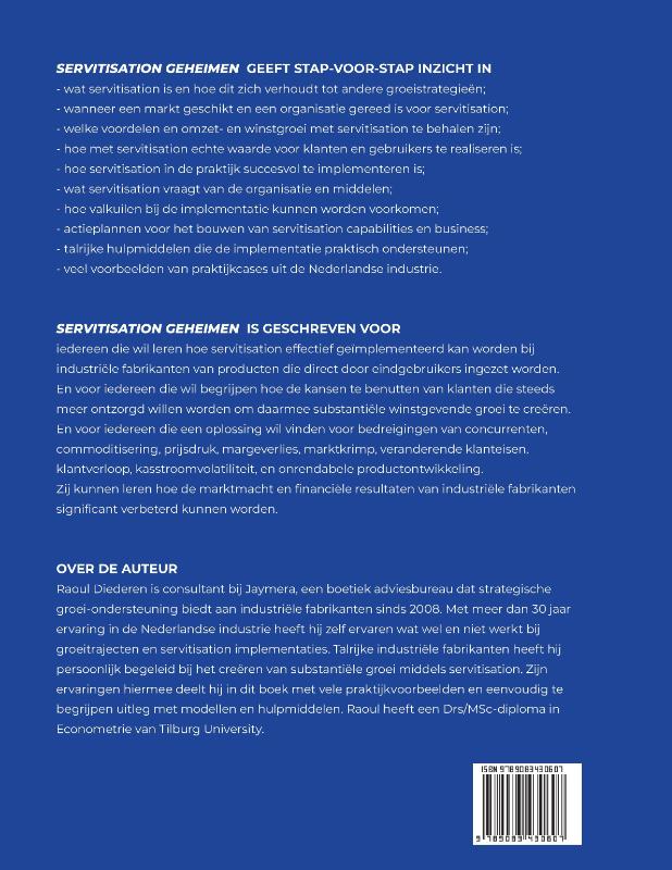 Achterkant van Servitisation Geheimen