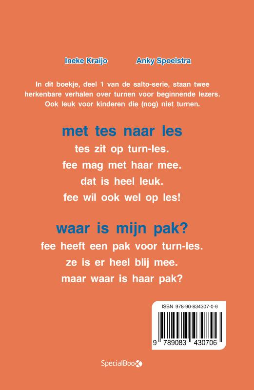 Achterkant van met tes naar les & waar is mijn pak?