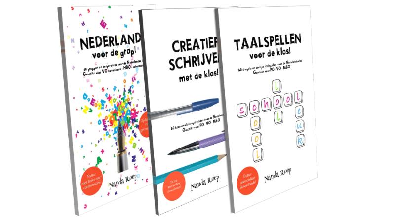 Achterkant van Allemaal creatief schrijven op school!