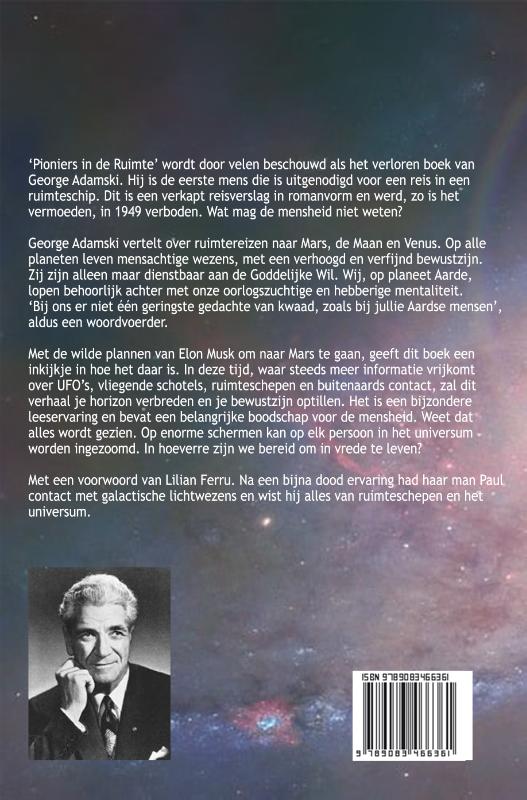 Achterkant van Pioneers van de ruimte