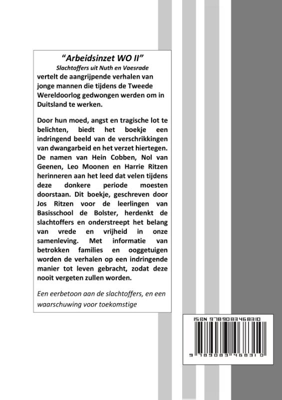 Achterkant van Arbeidsinzet WO II