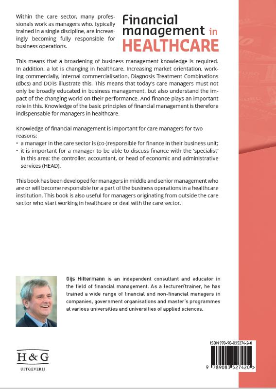 Achterkant van Financial management in healthcare