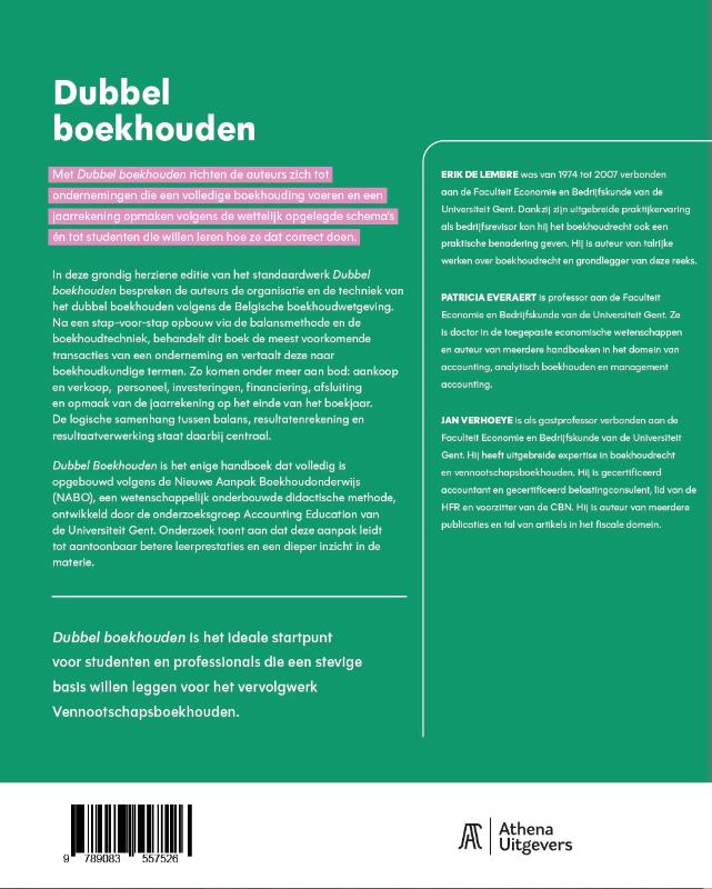 Achterkant van Dubbel boekhouden
