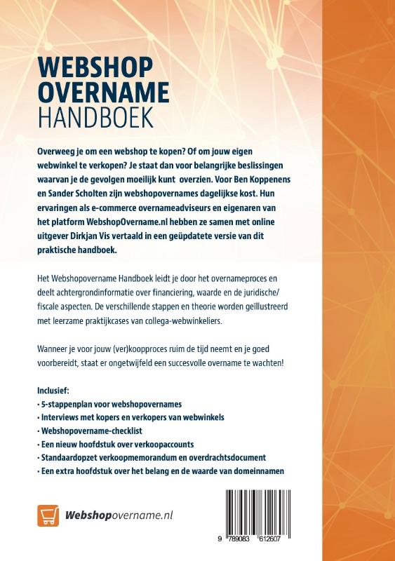 Achterkant van Webshopovername handboek