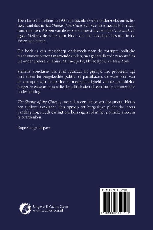 Achterkant van The Shame of the Cities