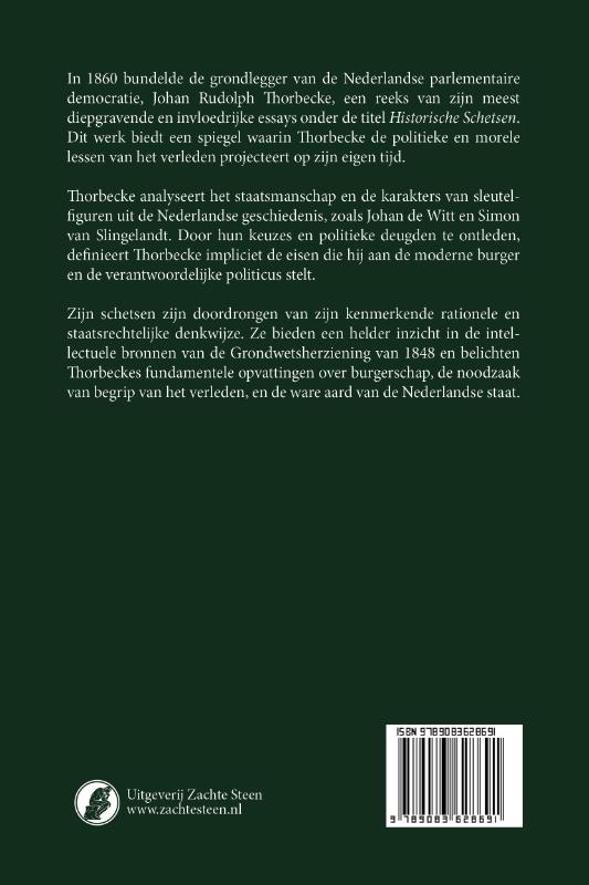 Achterkant van Historische Schetsen