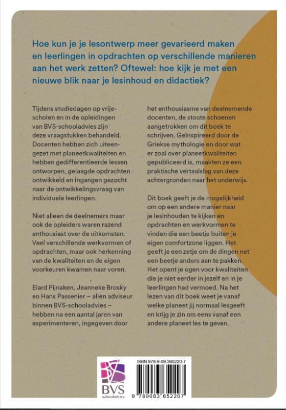 Achterkant van Vanaf welke planeet geef jij les?