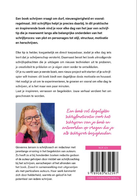 Achterkant van 365 schrijftips
