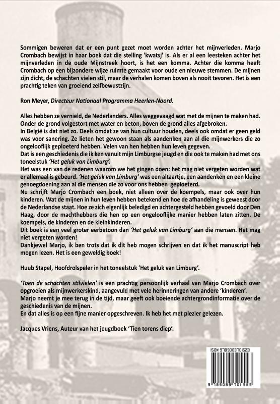 Achterkant van Toen de schachten stilvielen