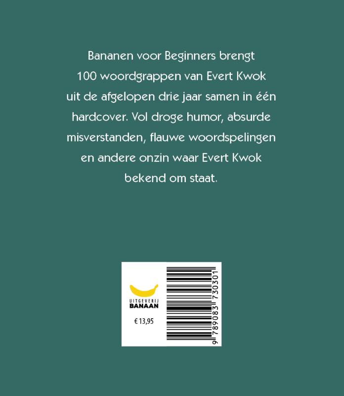 Achterkant van Evert Kwok - Bananen voor Beginners