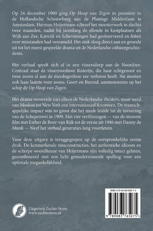 Achterkant van Op Hoop van Zegen