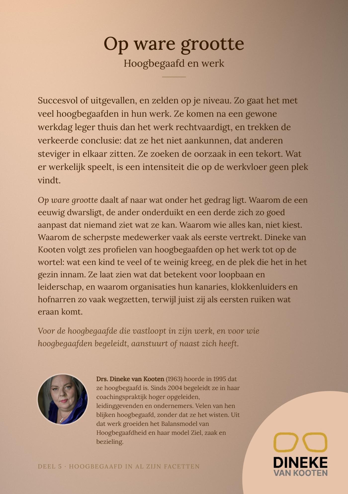 Achterkant van Op ware grootte