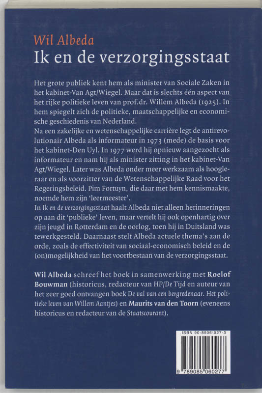 Achterkant van Ik en de verzorgingsstaat